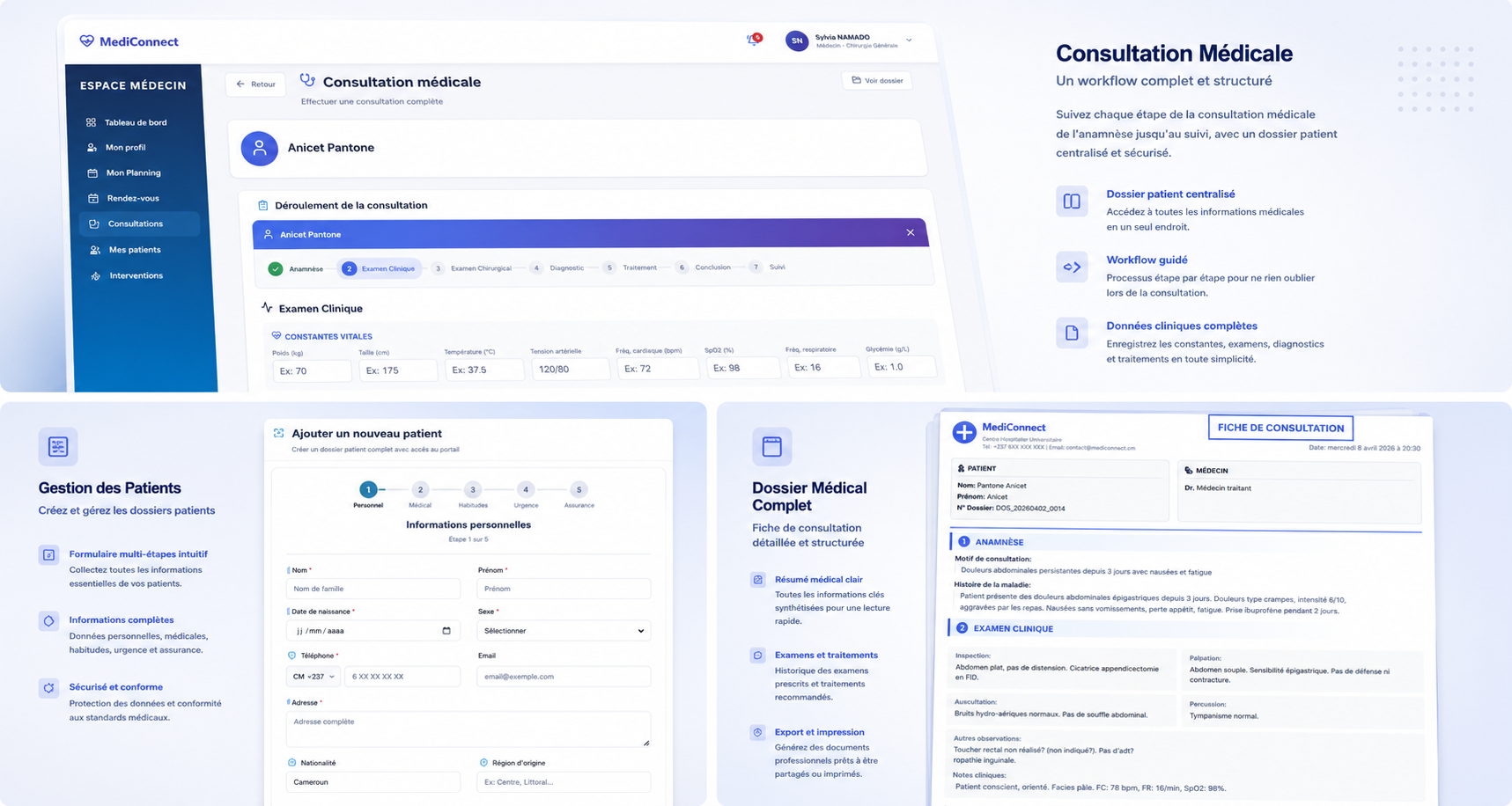Mediconnect - Vue secondaire